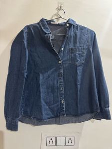 Denim Blue Button-Down Shirt