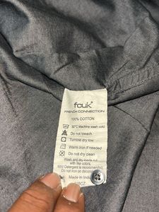 FCUK shirt Men&#39;s Gray Long Sleeve