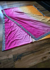 Mirror Work Multi colour Saree