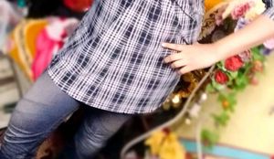Chic Plaid Dress with Ring Detail