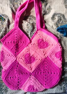 Pink Heart Tote Bag