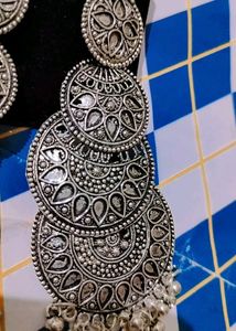 Oxidised Banjara Heavy Work Earrings