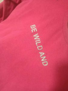 Pink &#39;Be Wild&#39; Long Sleeve Top