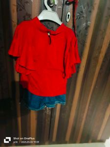 Baby Girls Top And Hot Pant Set