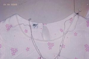 Y2k Winged shoulders printed top
