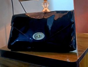 H&M VTG Patent Leather Handbag