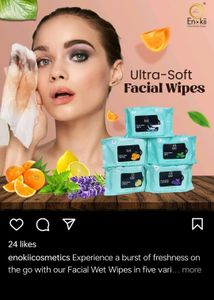 ENOKII WET FACIAL WIPES PACK OF 5