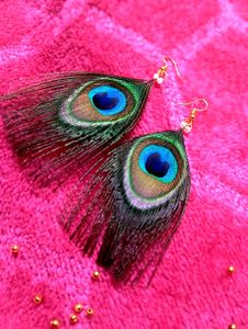 🦚Real Peacock Feathers Jewelry Set🍁🎀