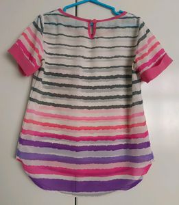 Multicolour Striped Georgette Top