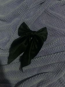 Black Bow Hair Clip