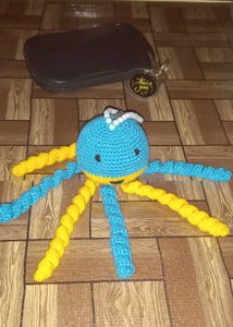 Crochet Jellyfish Keychain