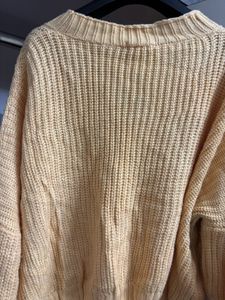 Cute Yellow Knit Cardigan