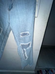 Women Wide Leg Light Blue Ripped Jeans!!!👖