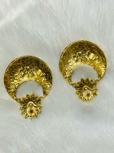 Combo Of 2 Fancy Party Wear Golden Big Earings