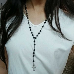 Long cross necklace