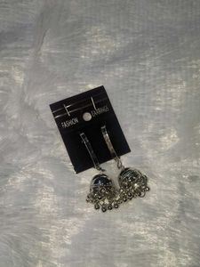 Silver Jhumka Earrings