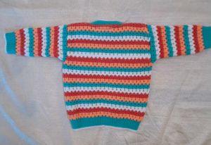 Striped Knit Baby Cardigan