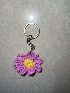 Crochet Flower Keychain