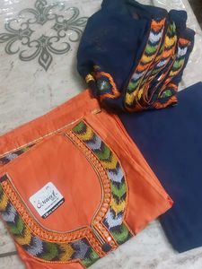 Women unstitched suit fabric pure cotton