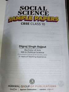 Educart S. S. T Sample Papers And Py Q&#39;s For 10