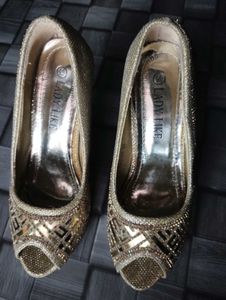 Sparkly Gold Heels