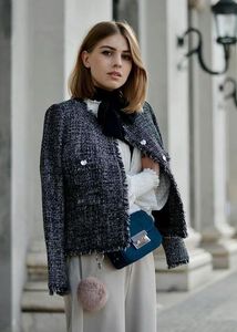 Story Grey Tweed Jacket - Size M