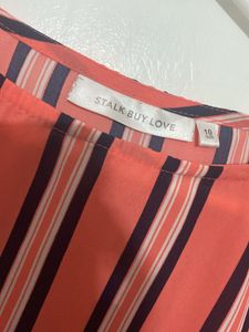 Stalk Buy Love Peach Striped Top (women)