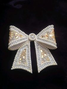 Elegant Pearl &amp; Rhinestone Bow