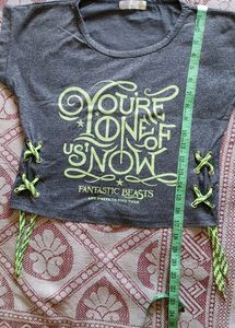 Women Crop Top &amp; Over Sized T Shirt
