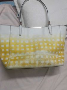 Yellow &amp; White Ombre Tote