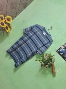 Striped Blue T-Shirt🖤🤍💙