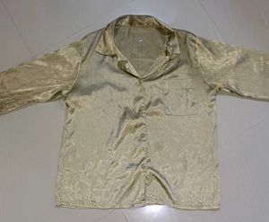 Gold Button-Down Shirt
