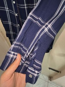 Blue Plaid Long Sleeve Shirt