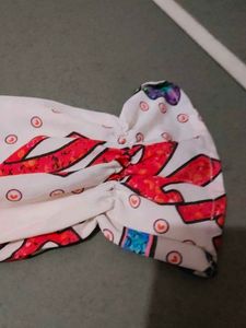 White And Red Floral Print Ruffle Dress Combo