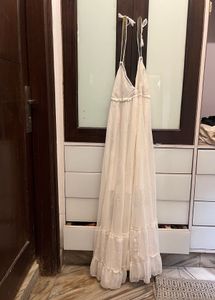 White Embellished Long Dress