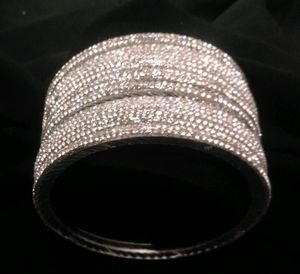 Silver Diamond Bangle Set 😘