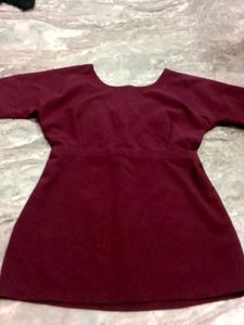 Burgundy Mini Dress