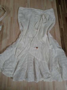 White beachy skirt/dress with ruffles