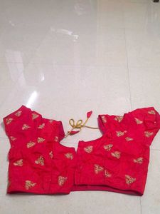 Work Saree With Designer Blouse