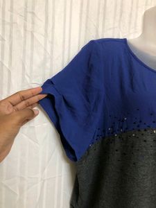 Keraia Grey &amp; Purple Top