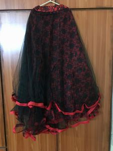 Black And Red Lehenga