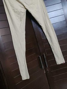 Lyra women Comfortable Cotton Beige Leggings