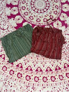 Striped Green Cotton Pants