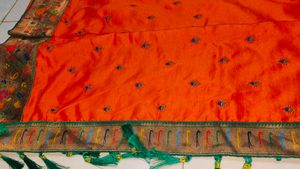Peshwai Paithani With Green Kath