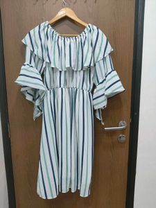 White Striped Dress