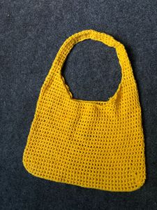 Yellow Crochet Handbag
