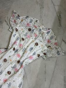 Floral Print Lace Dress