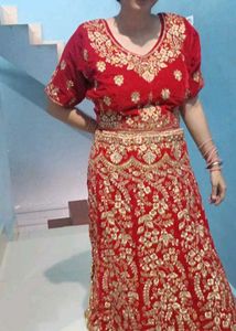 Fish Cut Bridal Lehenga Choli
