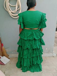 AACHHO Women&#39;s Stylish Green Lehnga Choli