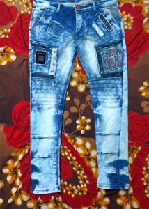 Casual Dark Blue And White Jeans 😎😎